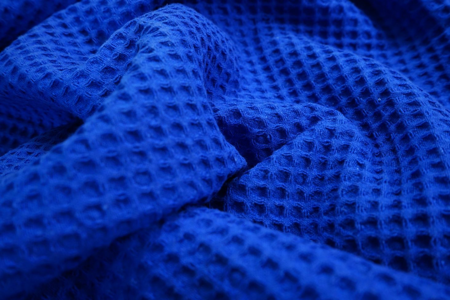 Bawełna wafel w kolorze "Kobalt"