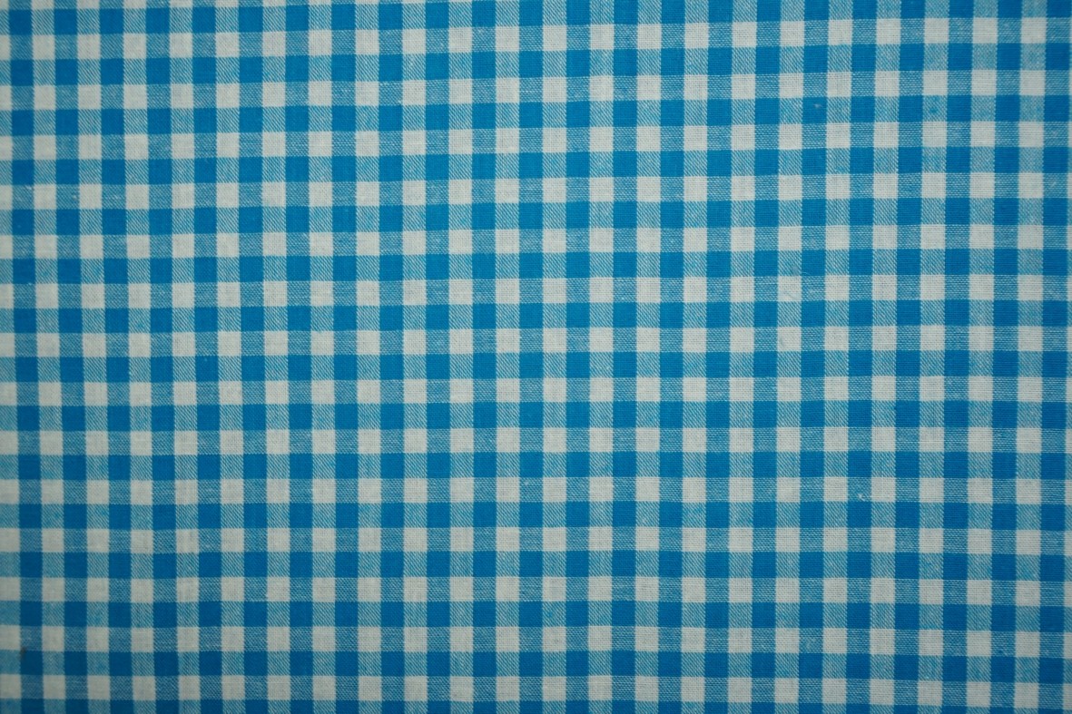 Bawełna vichy - turkusowa kratka, 5 mm