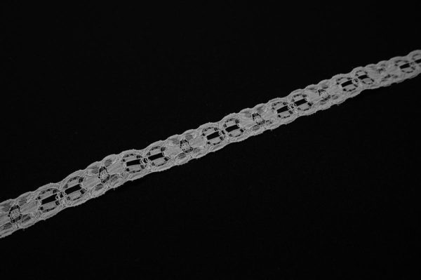 Taśma koronkowa - szeroka na 2 cm, kolor biały