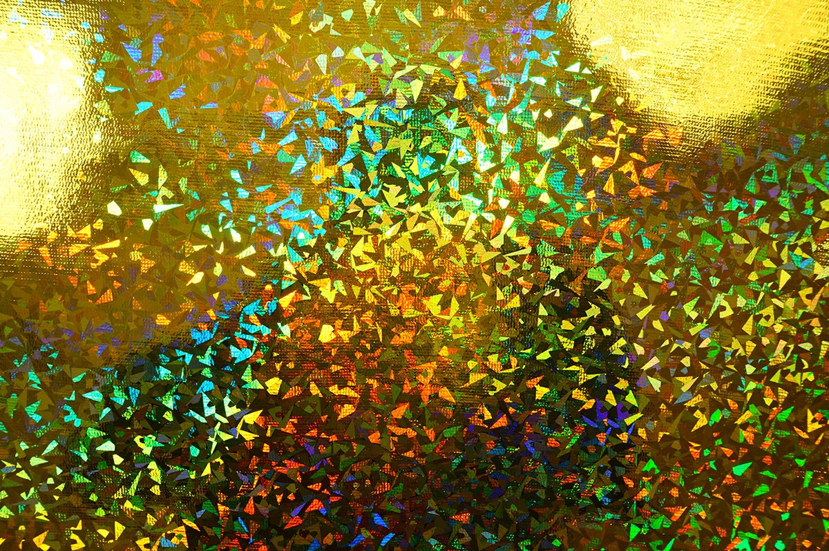 Folia hologramowa w złotym odcieniu