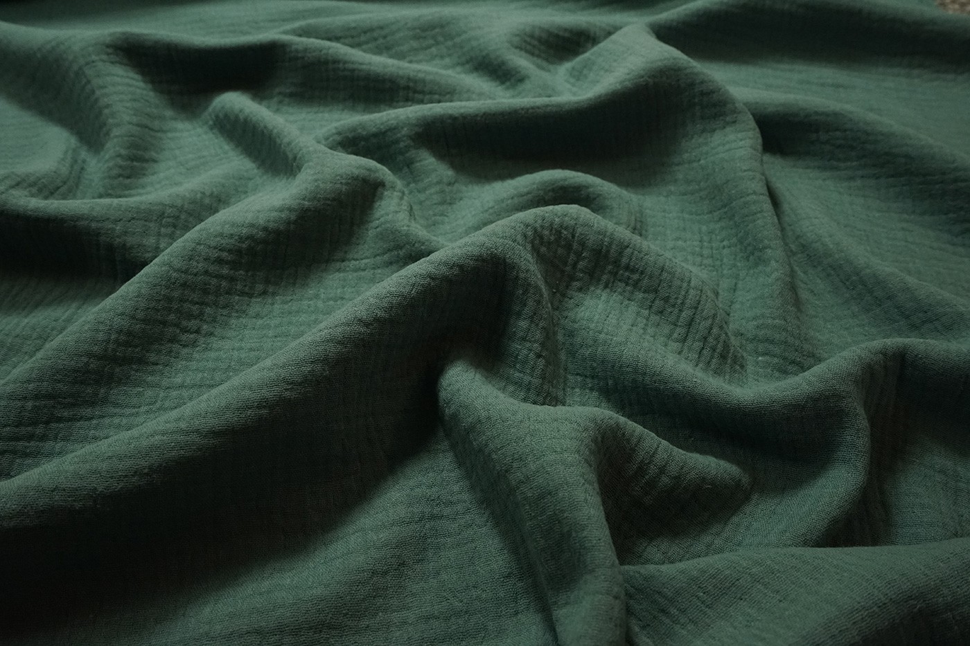 Muślin bawełniany - dark old green