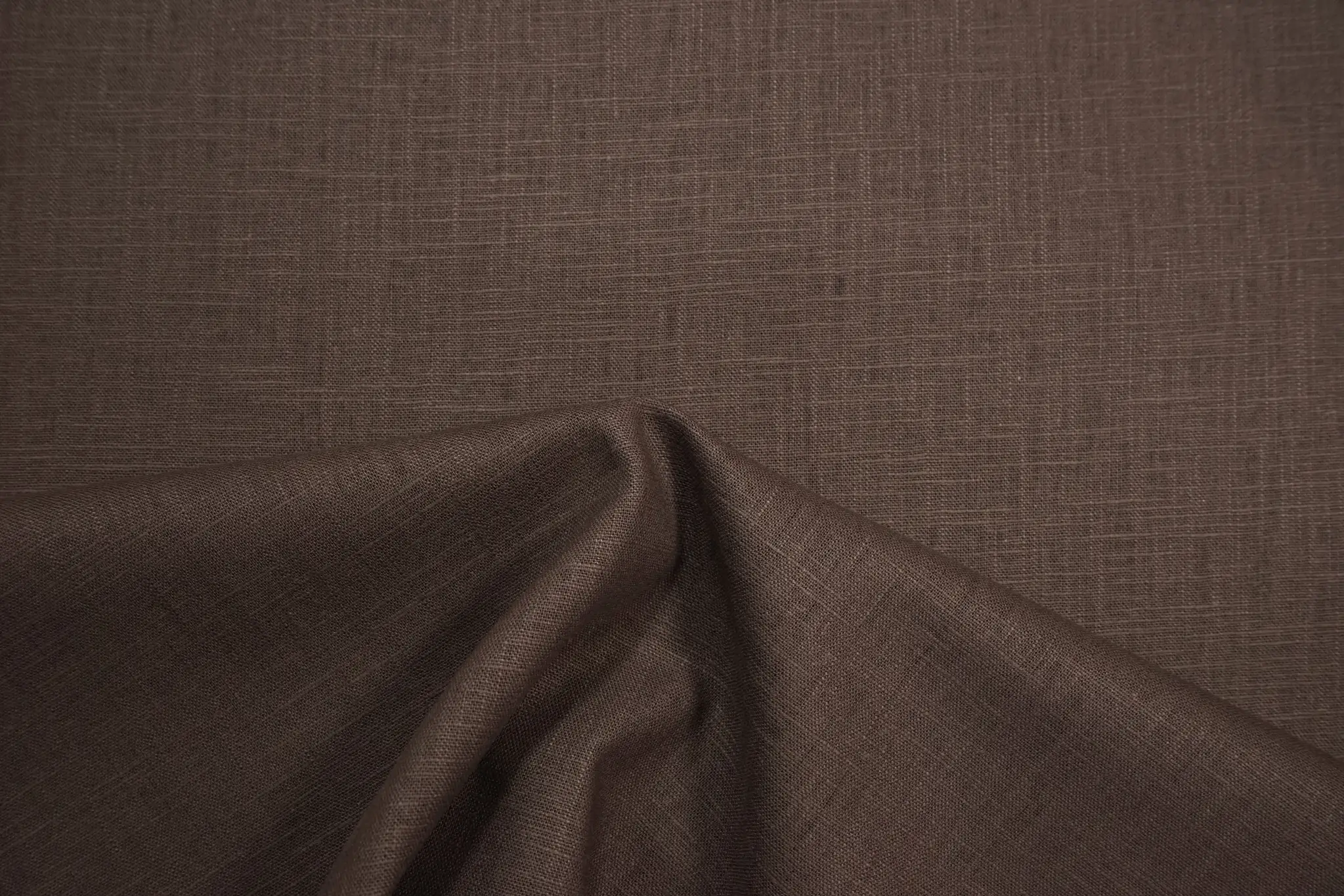 Tkanina lniana – ciemny taupe