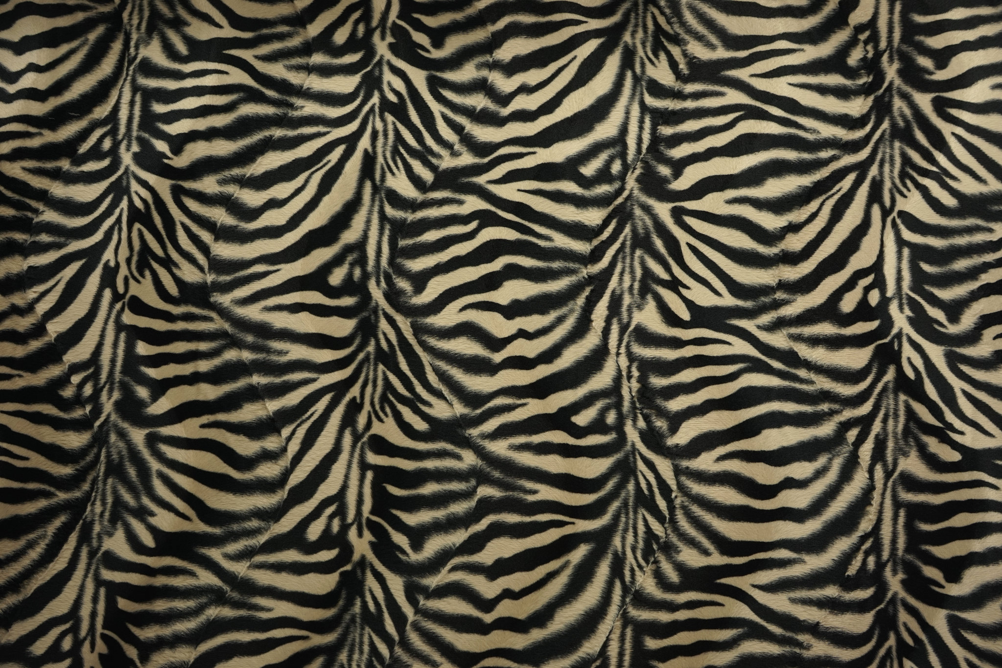 Welur – zebra czarno-beżowa